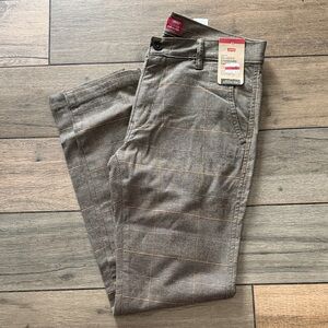 Levi's Checkered Gray and Tan Trousers